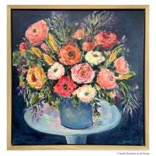 Load image into Gallery viewer, Florals on Pedestal Painting on Canvas