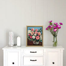 Load image into Gallery viewer, Roses in Glass II Original Abstract Painting - Framed 11 x 14