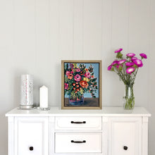 Load image into Gallery viewer, Roses in Glass Original Abstract Painting - Framed 11 x 14